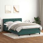 Boxspring met matras 160x220 cm fluweel donkergroen