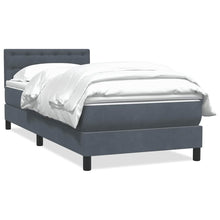 Boxspring met matras fluweel donkergrijs 80x210 cm