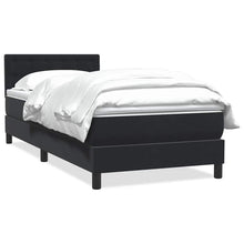 Boxspring met matras fluweel zwart 90x210 cm