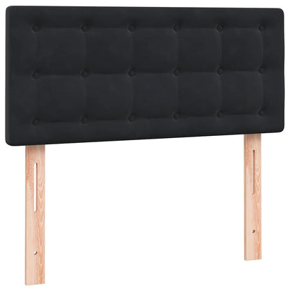 Boxspring met matras fluweel zwart 90x210 cm