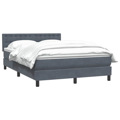 Boxspring met matras fluweel donkergrijs 160x210 cm