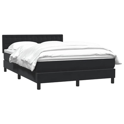 Boxspring met matras fluweel zwart 160x210 cm