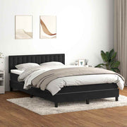 Boxspring met matras 160x210 cm zwart fluweel