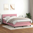 Boxspring met matras 160x210 cm roze fluweel