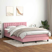 Boxspring met matras 160x210 cm roze fluweel