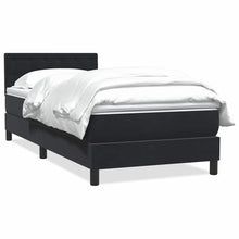 Boxspring met matras fluweel zwart 80x220 cm
