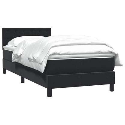 Boxspring met matras fluweel zwart 80x220 cm
