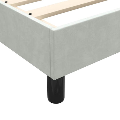 Boxspring met matras fluweel lichtgrijs 160x220 cm