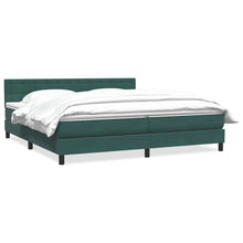 Boxspring Met Matras Fluweel 180 x 220 cm Donkergroen