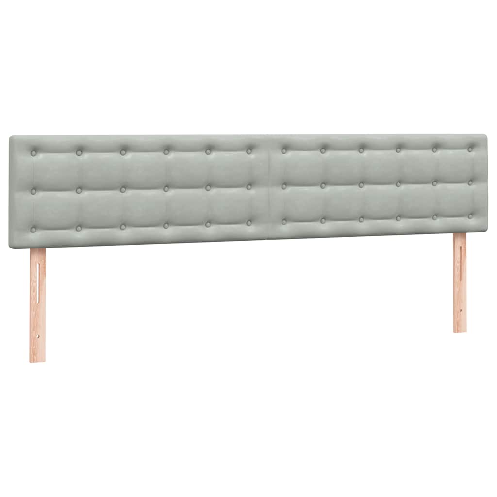 Boxspring met matras fluweel lichtgrijs 200x220 cm