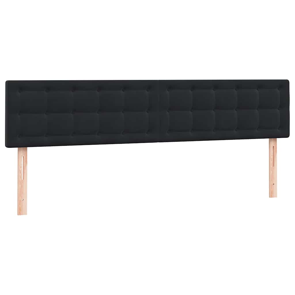 Boxspring met matras fluweel zwart 200x220 cm