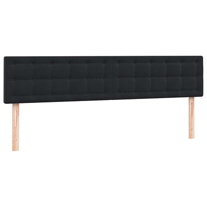 Boxspring met matras fluweel zwart 200x220 cm