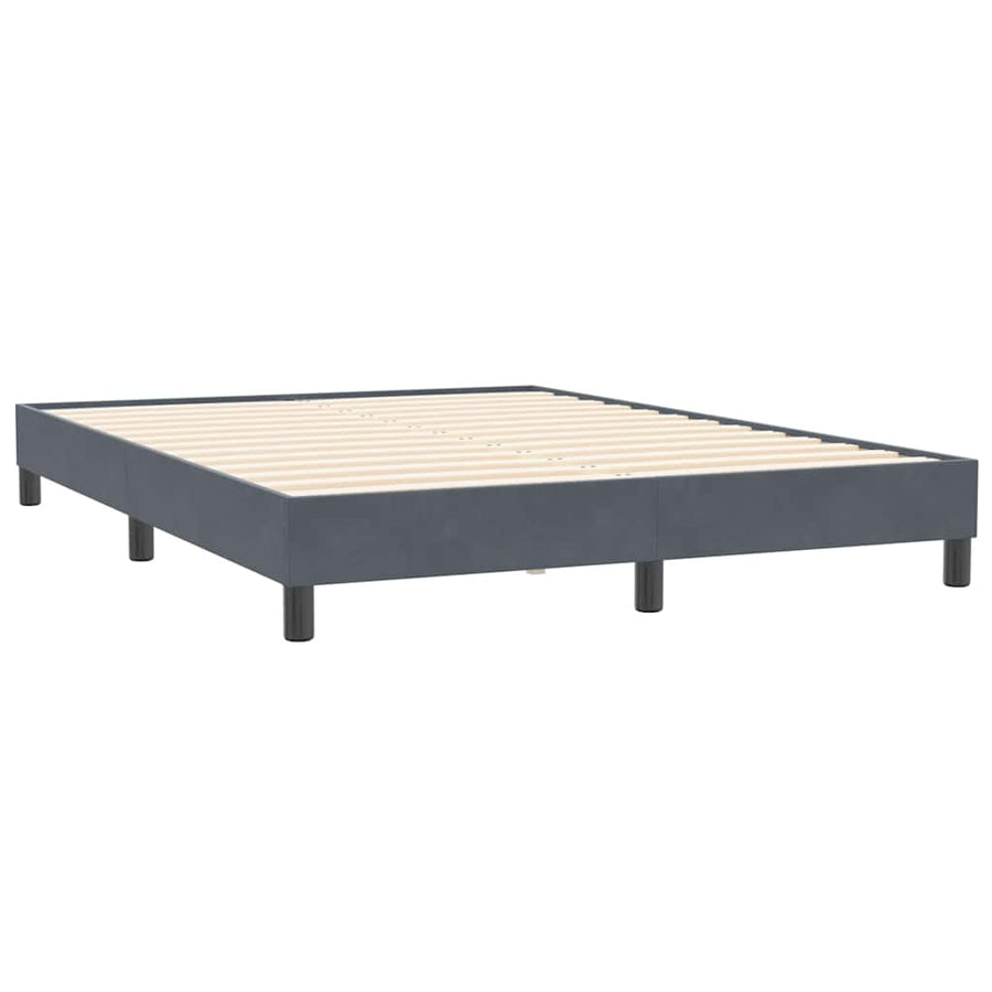 Boxspring met matras en LED fluweel donkergrijs 160x210 cm