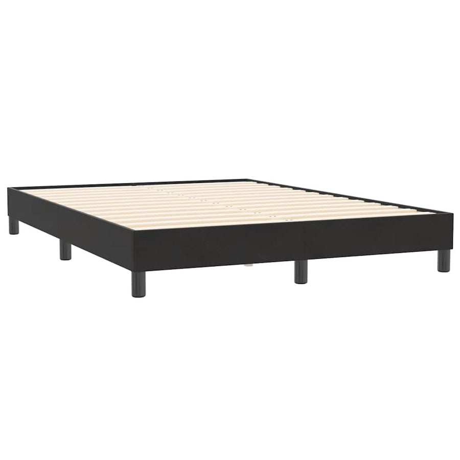 Boxspring met matras en LED fluweel zwart 160x210 cm