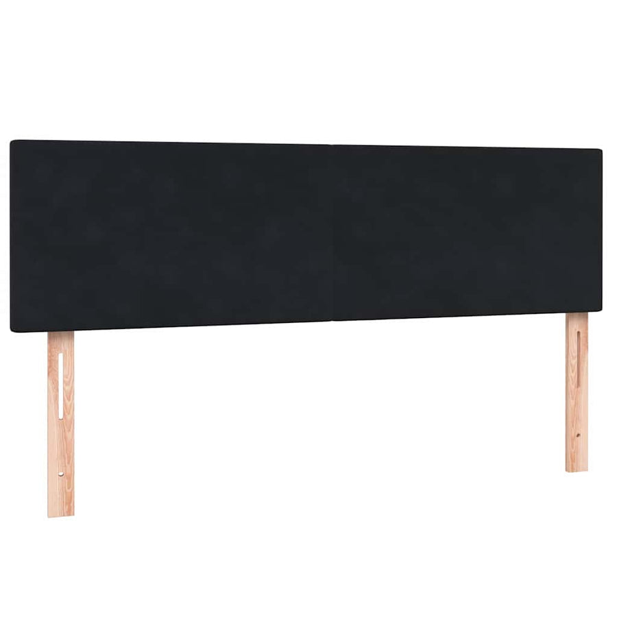 Boxspring met matras en LED fluweel zwart 160x210 cm
