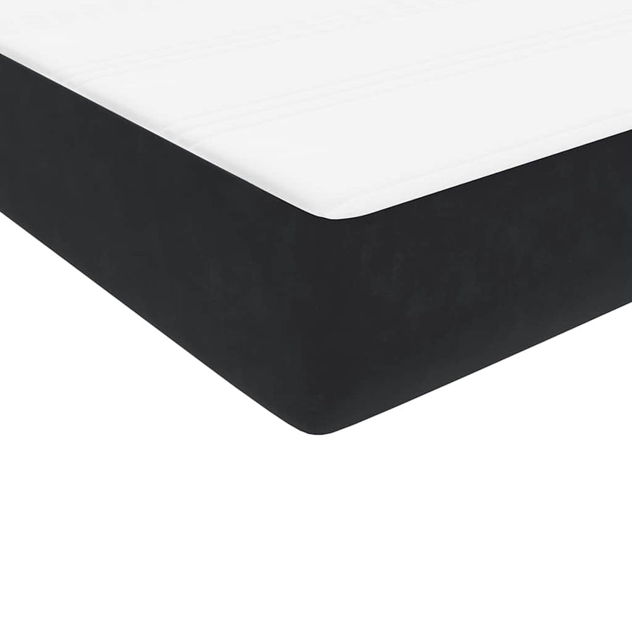 Boxspring met matras en LED fluweel zwart 160x210 cm