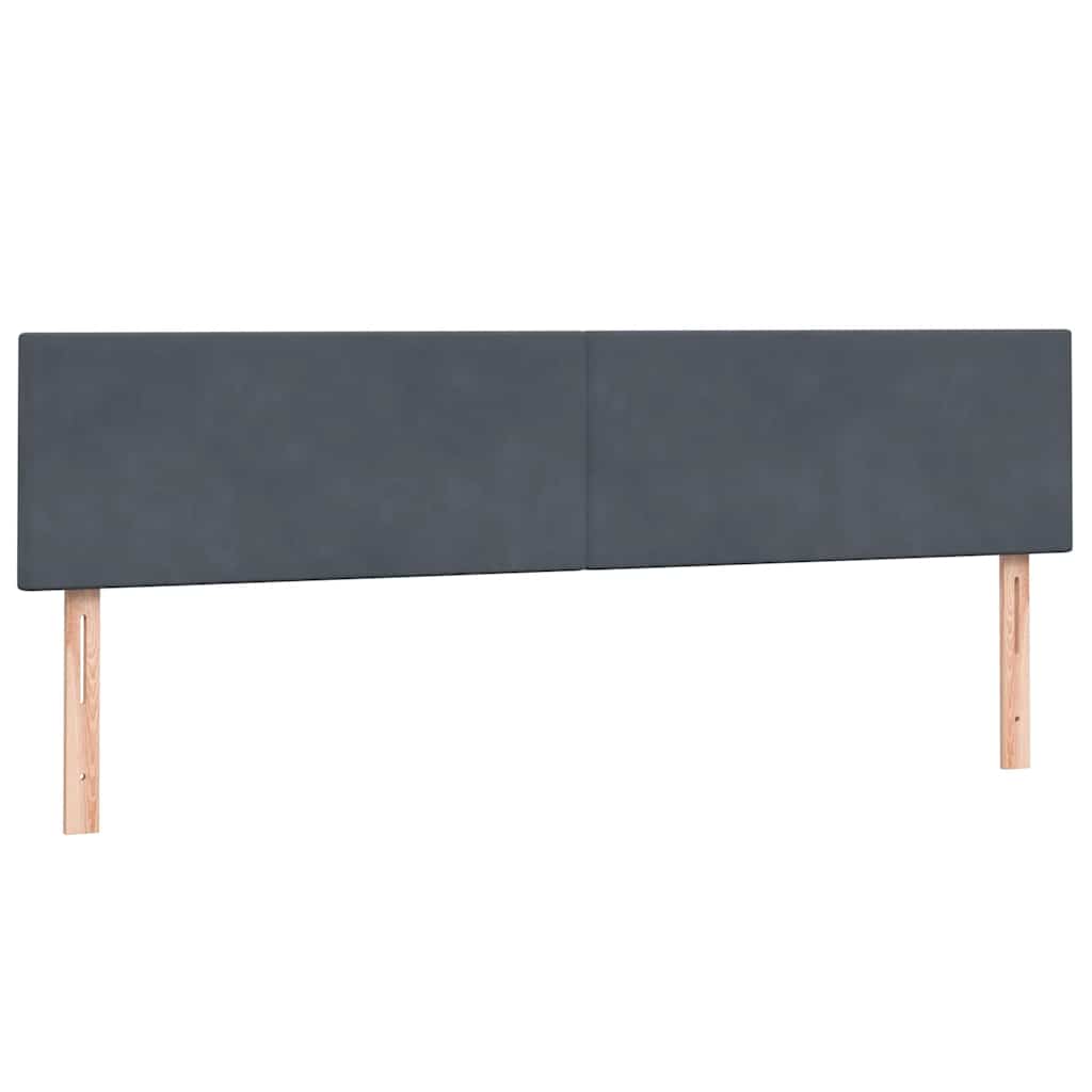Boxspring met matras fluweel donkergrijs 180x210 cm