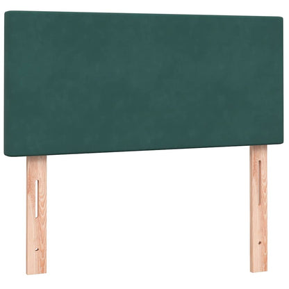 Boxspring met matras en LED fluweel donkergroen 80x220 cm
