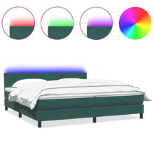 Boxspring Met Matras En Led Fluweel 180 x 220 cm