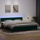 Boxspring 180x220 cm met matras en led fluweel
