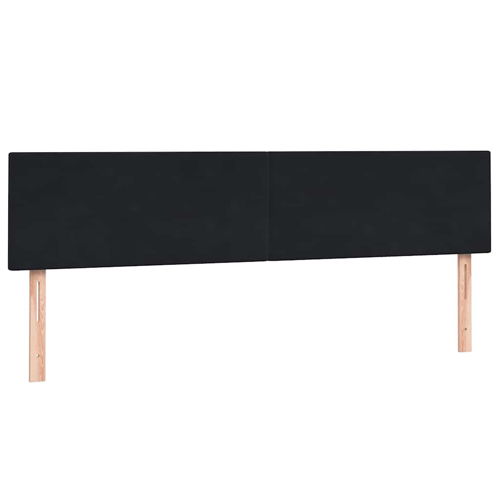 Boxspring met matras fluweel zwart 200x220 cm