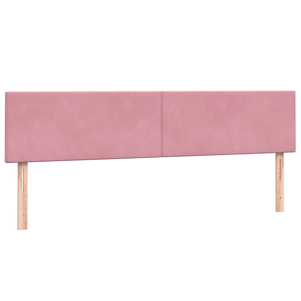 Boxspring met matras en LED fluweel roze 200x220 cm