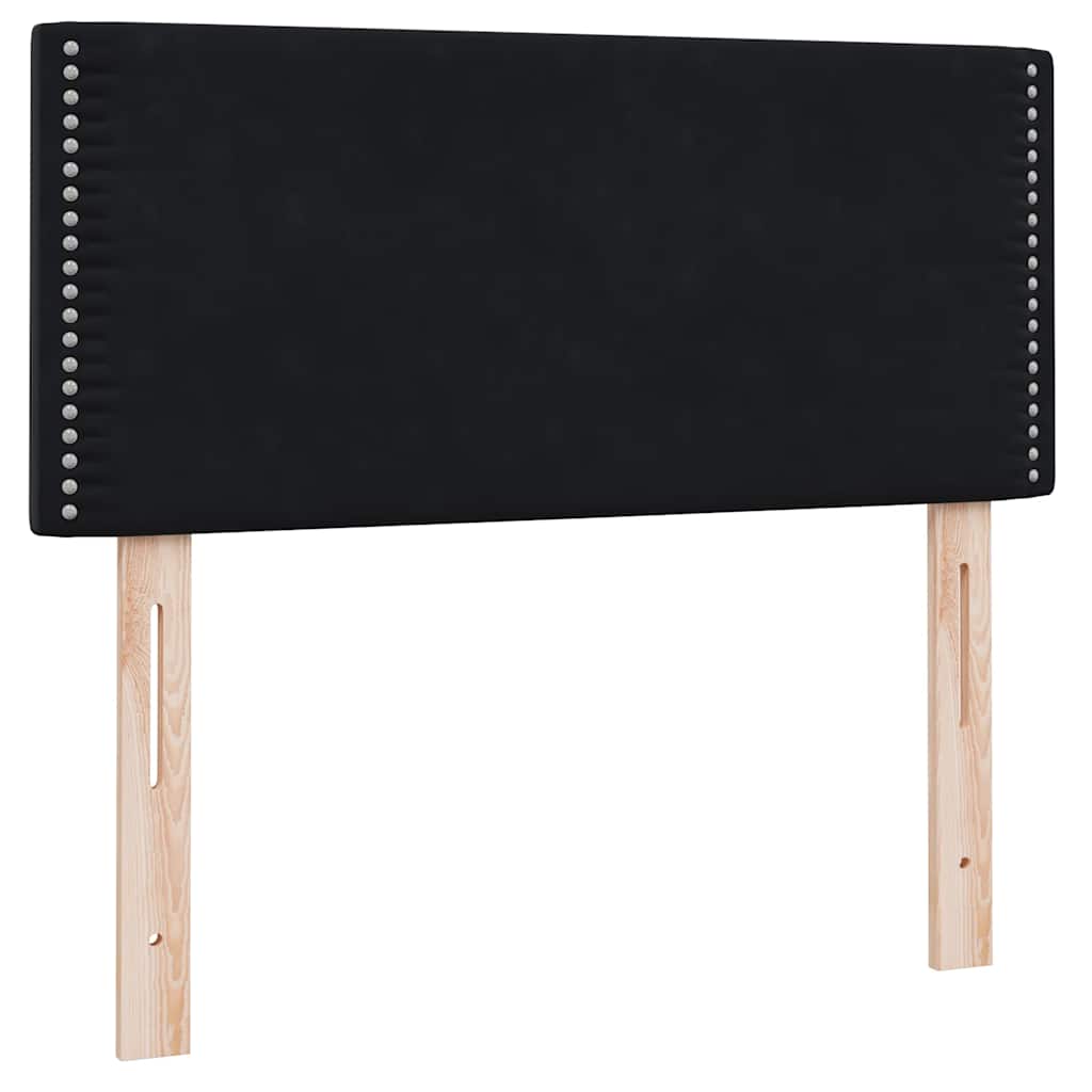 Boxspring met matras en LED fluweel zwart 80x210 cm