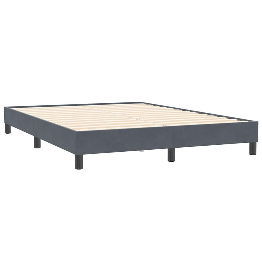 Boxspring met matras en LED fluweel donkergrijs 160x210 cm