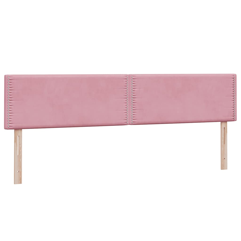 Boxspring met matras fluweel roze 180x210 cm