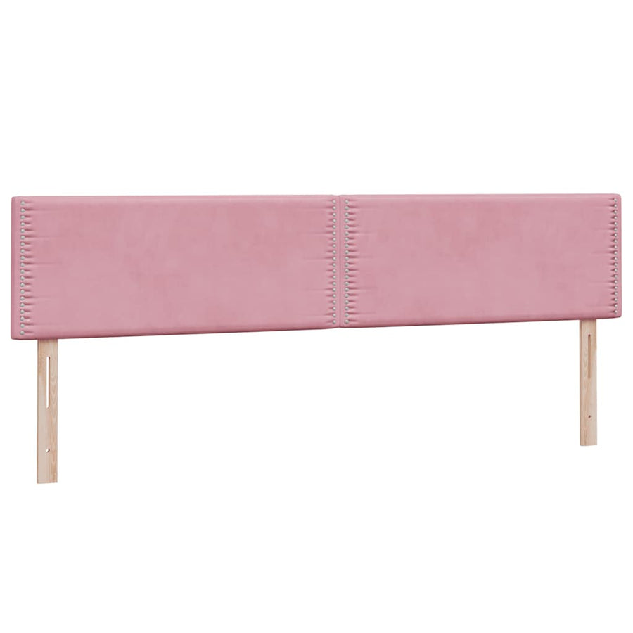 Boxspring met matras fluweel roze 180x210 cm