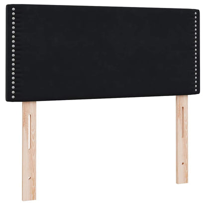 Boxspring met matras fluweel zwart 80x220 cm