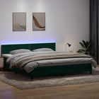 Boxspring met matras 180x220 cm fluweel donkergroen