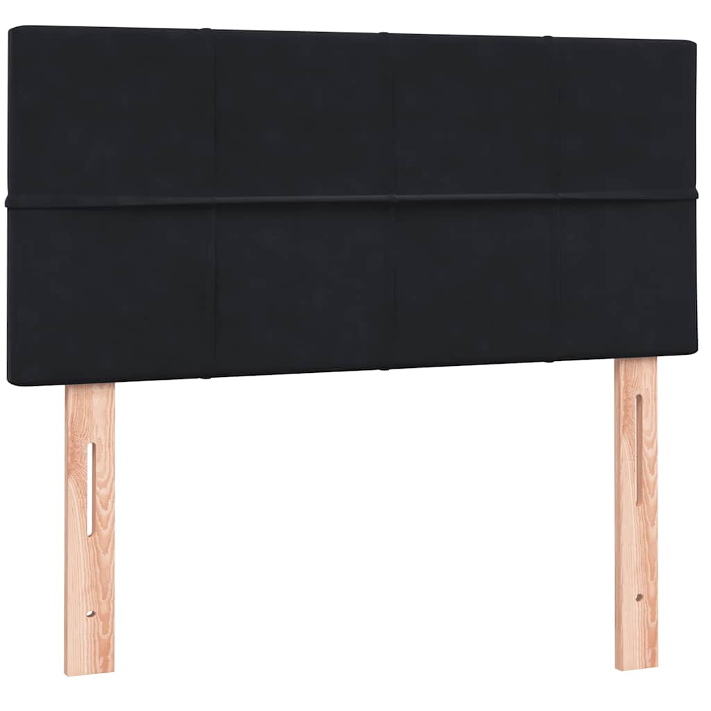 Boxspring met matras fluweel zwart 90x210 cm