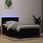 Boxspring met matras 90x210 cm zwart fluweel