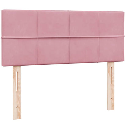 Boxspring met matras en LED fluweel roze 120x210 cm