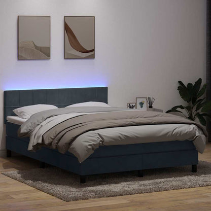 Boxspring met matras fluweel donkergrijs 160x210 cm