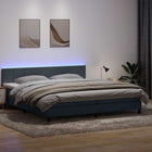 Boxspring met matras 180x210 cm donkergrijs fluweel
