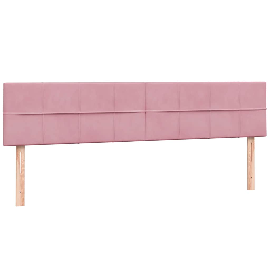 Boxspring met matras fluweel roze 180x210 cm