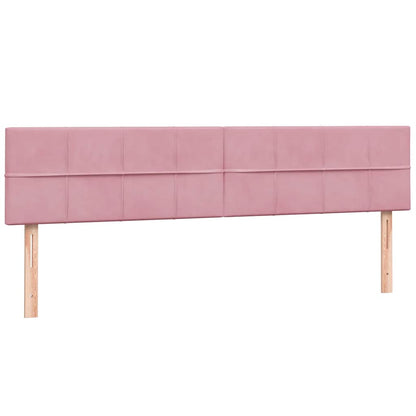 Boxspring met matras fluweel roze 180x210 cm
