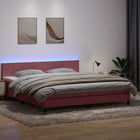 Boxspring met matras 180x210 cm fluweel roze