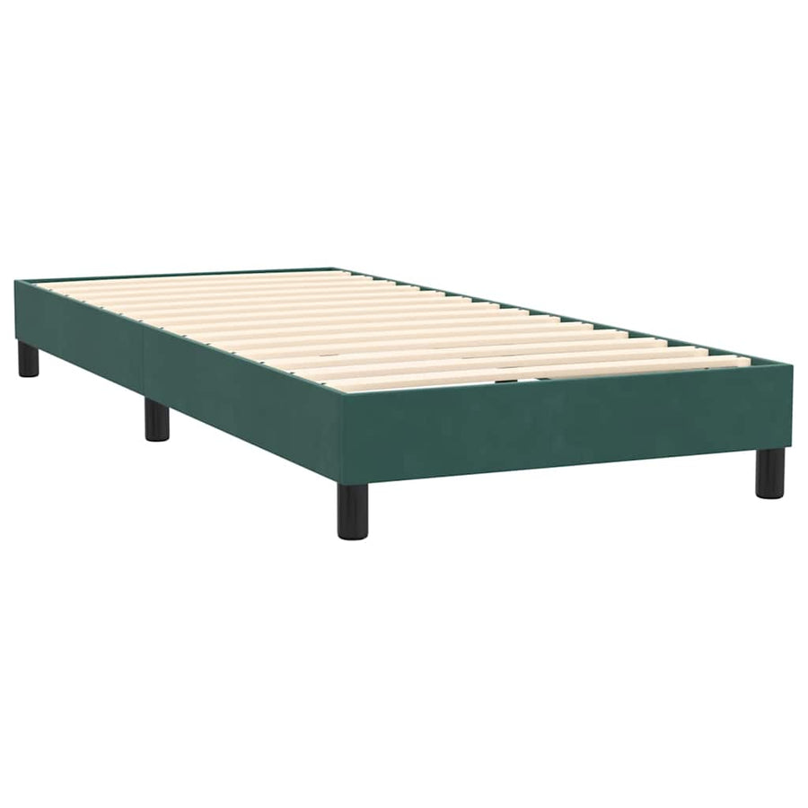 Boxspring met matras fluweel donkergroen 80x220 cm