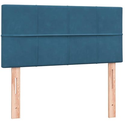 Boxspring met matras fluweel donkerblauw 80x220 cm