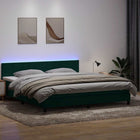 Boxspring met matras 180x220 cm donkergroen fluweel