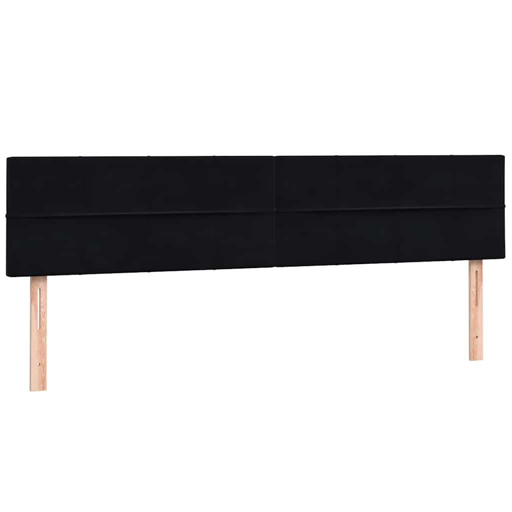 Boxspring met matras fluweel zwart 200x220 cm