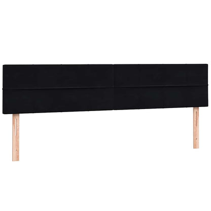 Boxspring met matras fluweel zwart 200x220 cm