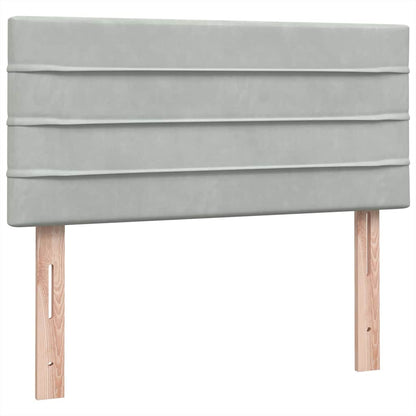 Boxspring met matras fluweel lichtgrijs 80x210 cm