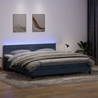 Boxspring met matras 180x210 cm donkergrijs