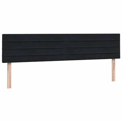 Boxspring met matras fluweel zwart 200x220 cm