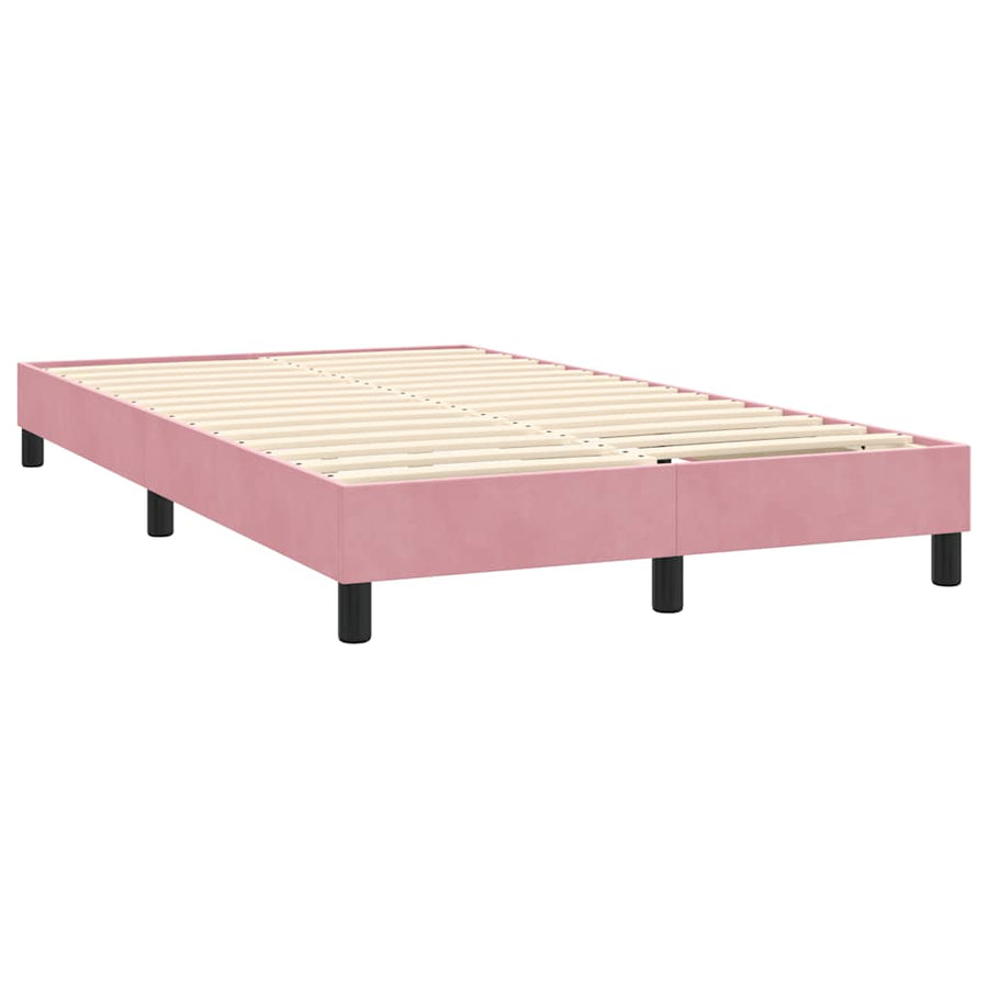 Boxspring met matras en LED fluweel roze 160x210 cm
