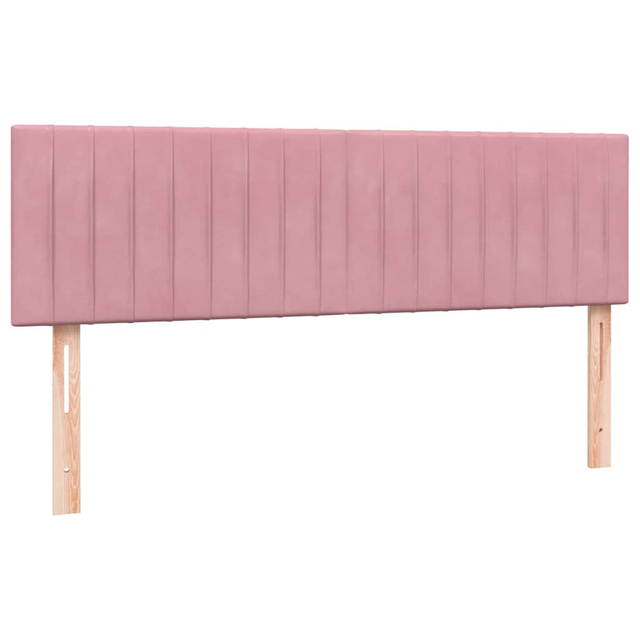 Boxspring met matras en LED fluweel roze 160x210 cm